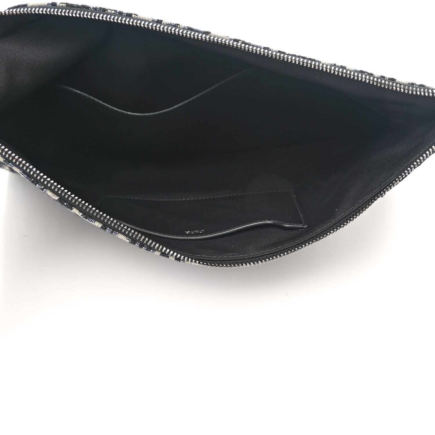 Christian Dior Oblique A4 Flat Pouch Clutch Blue 5 of 7