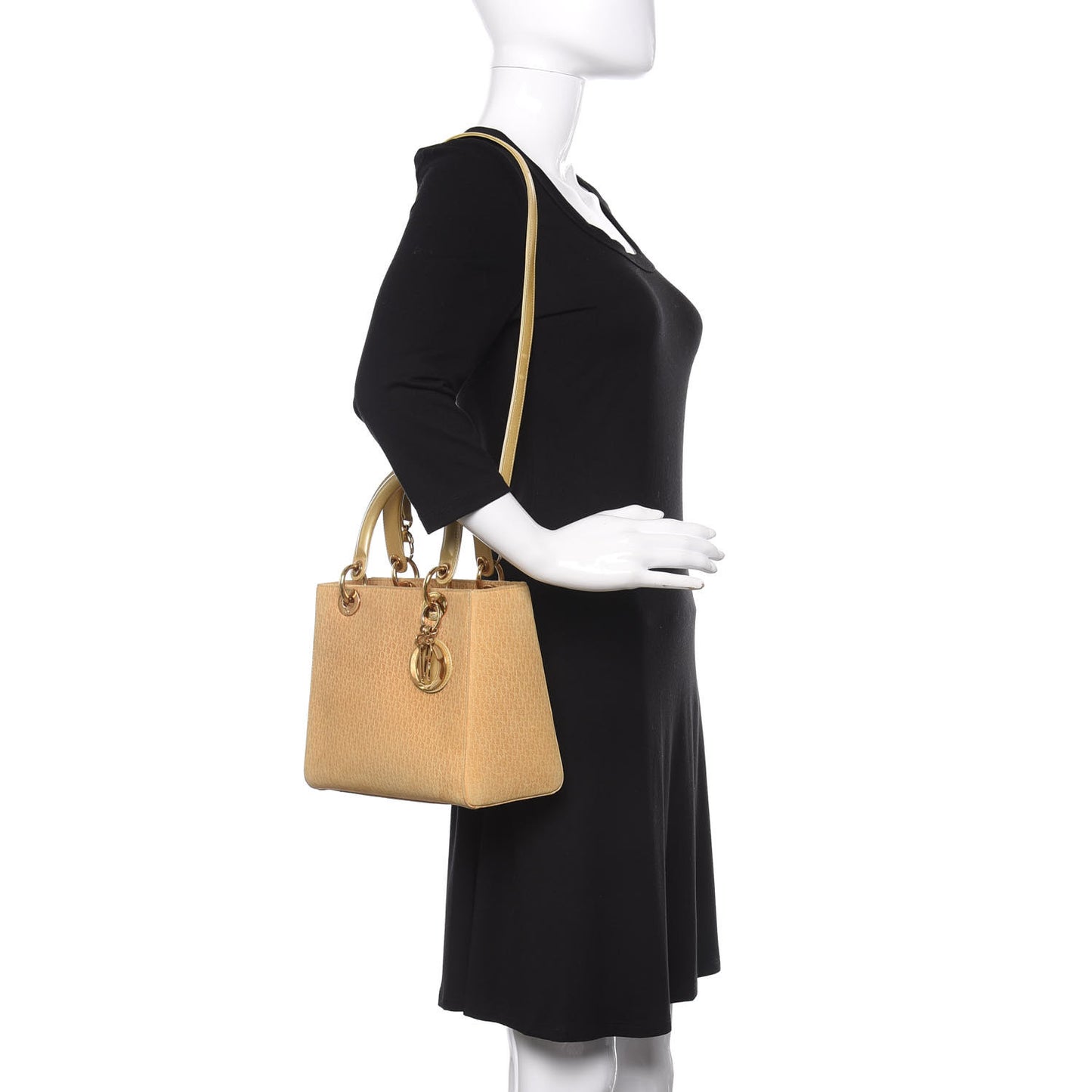 Nubuck Diorissimo Medium Lady Dior Gold
