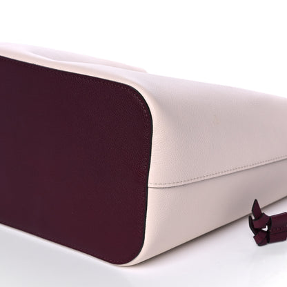 Louis Vuitton Calfskin Lockme Bucket Soie Quartz Calla 8 of 9