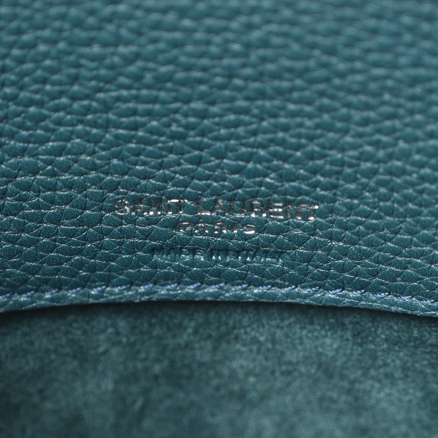 Grained Calfskin Nano Sac De Jour Souple Teal Green
