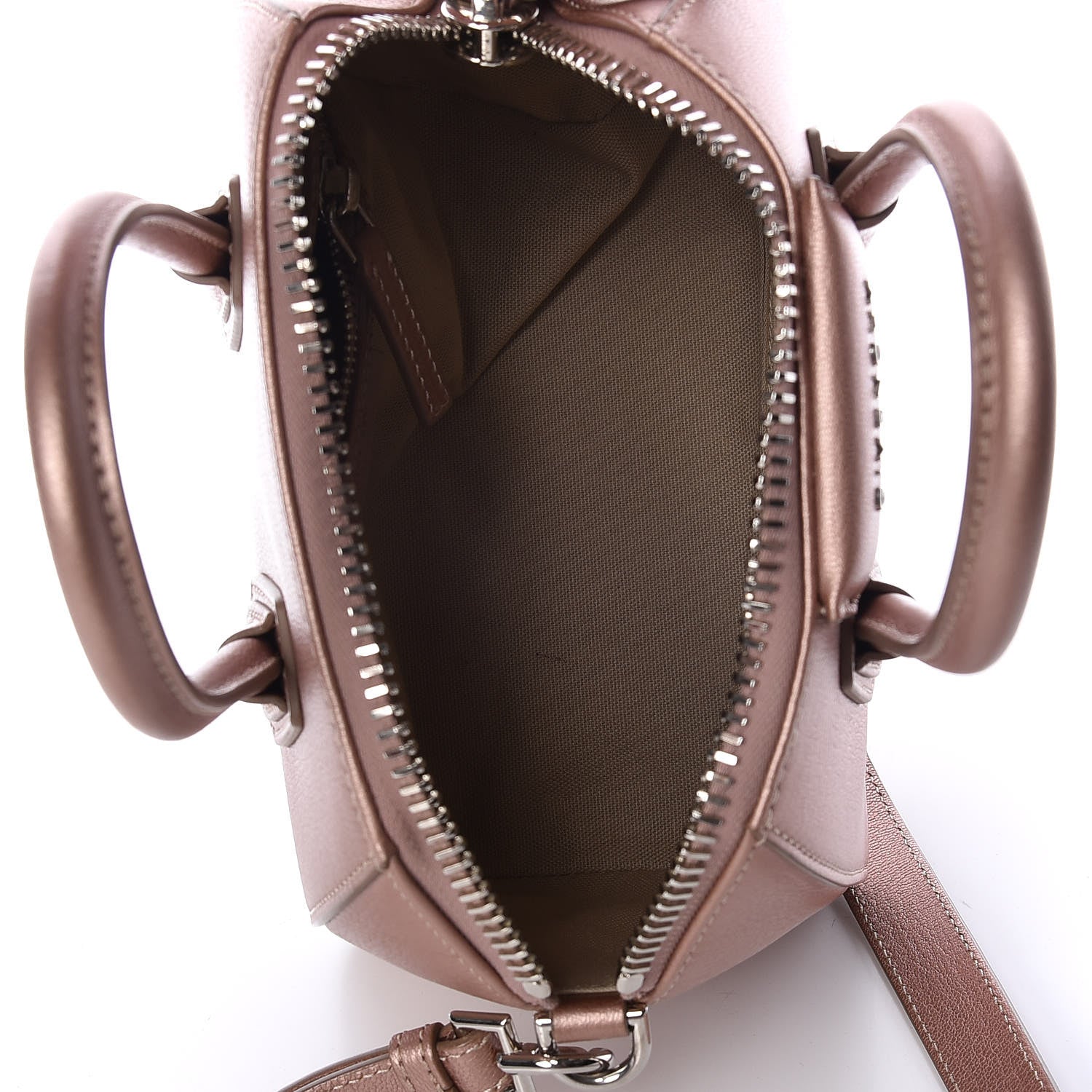 Givenchy Metallic Sugar Goatskin Mini Antigona Light Pink 5 of 15