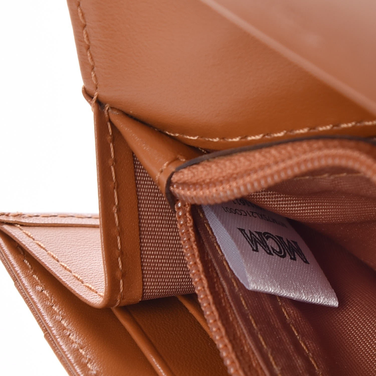 MCM Visetos New Year Series Rooster Three-Fold Flap Wallet Cognac 8 of 9