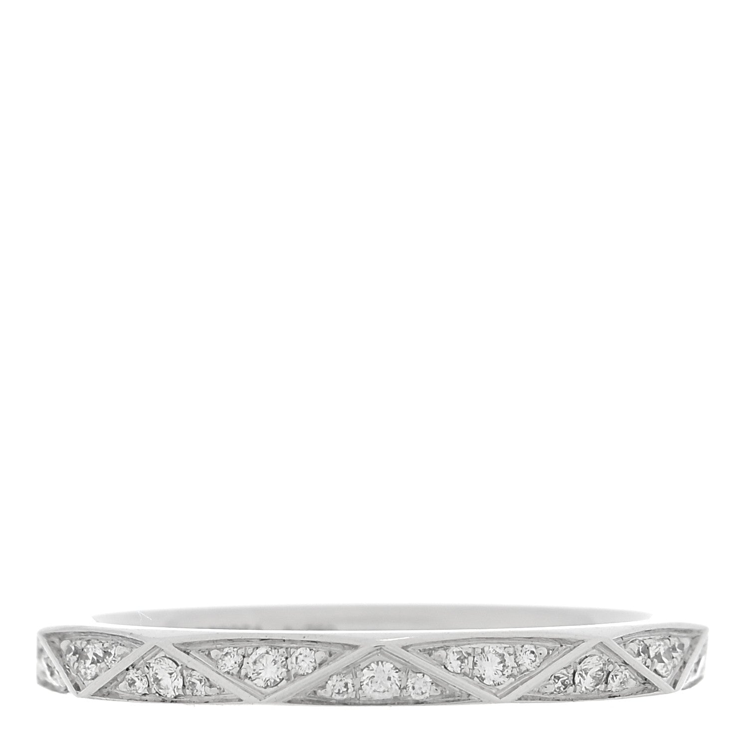 Graff 18K White Gold Diamond Laurence Graff Signature Band Ring 47 4.25 3 of 6