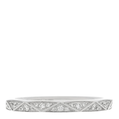Graff 18K White Gold Diamond Laurence Graff Signature Band Ring 47 4.25 3 of 6