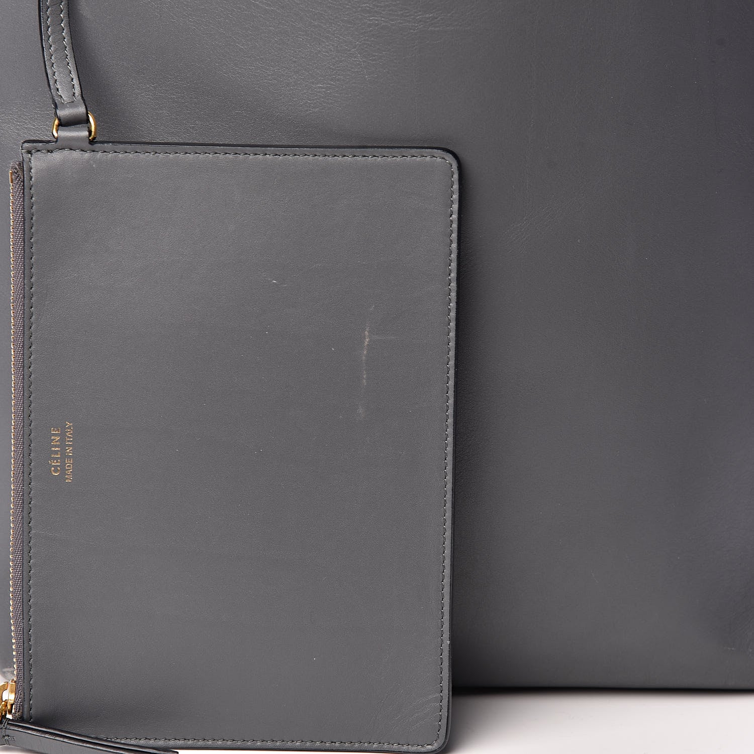Celine Shiny Smooth Calfskin Small Twisted Cabas Kohl Cloud 12 of 12