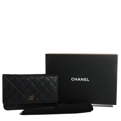 Chanel Caviar Quilted Wallet On Chain WOC Black 5 of 9
