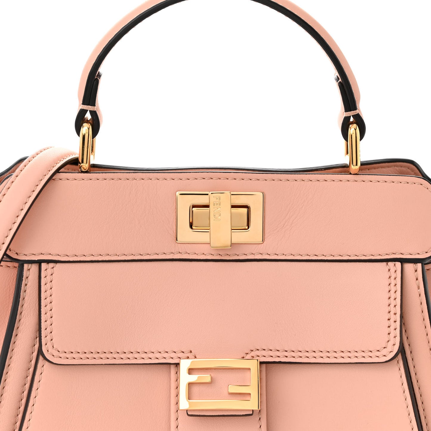 Nappa Pocket Mini Peekaboo Iconic Satchel Baby Pink