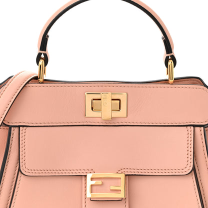 Fendi Nappa Pocket Mini Peekaboo Iconic Satchel Baby Pink 7 of 9
