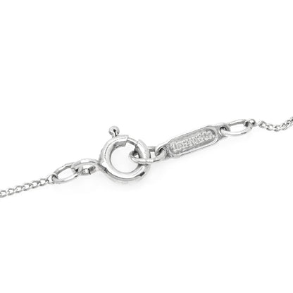 Tiffany Sterling Silver 18K Yellow Gold Heart Ribbon Pendant Necklace 5 of 7