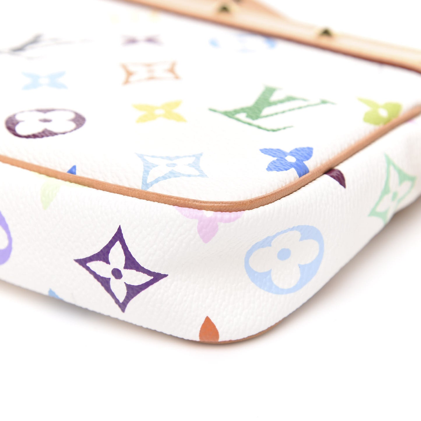 Monogram Multicolor Pochette Accessories White