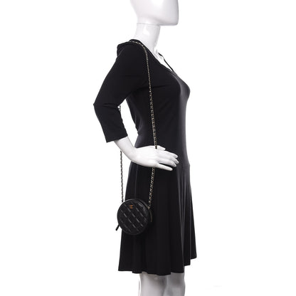 Chanel Caviar Quilted Round Clutch With Chain Black 2 of 10