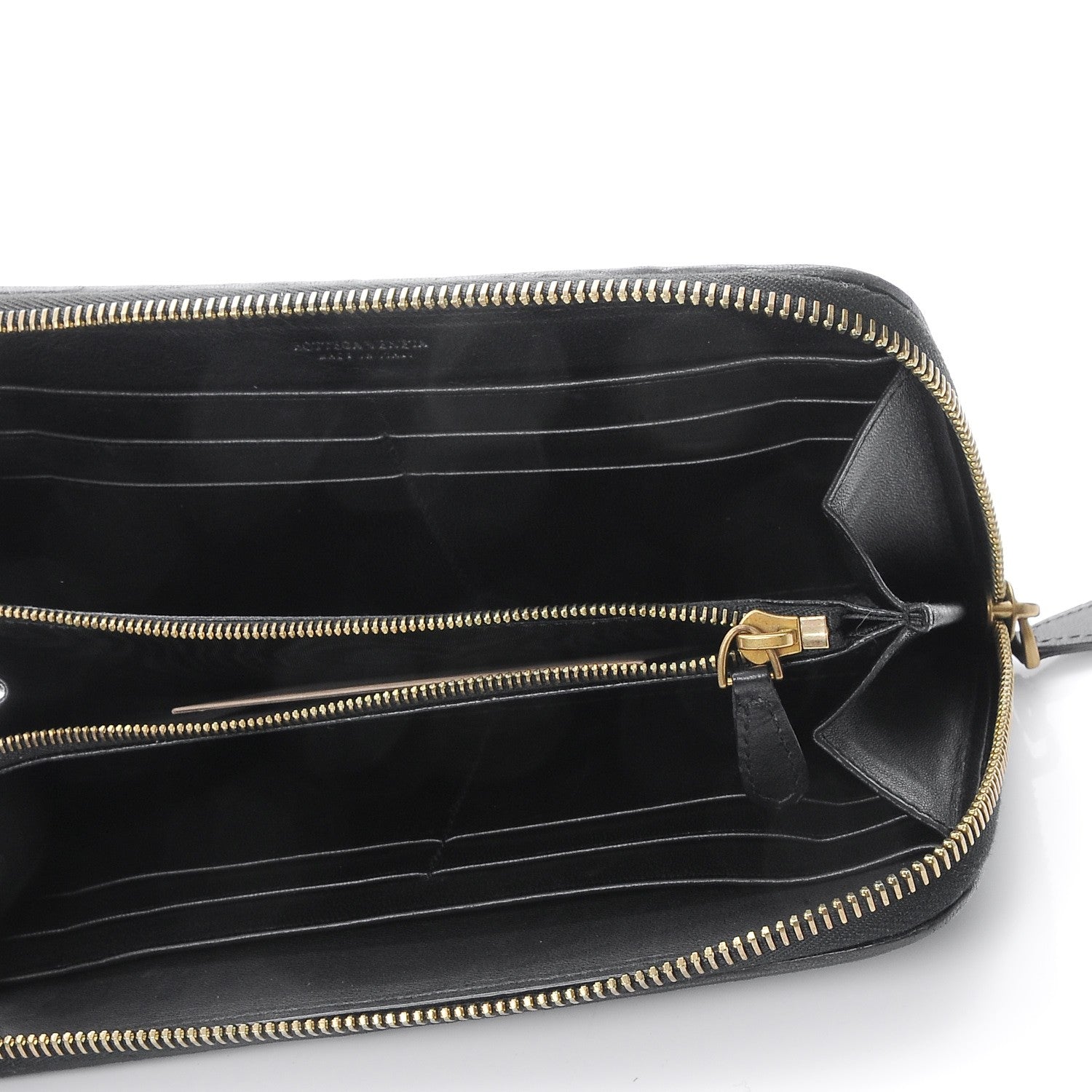 Bottega Veneta Nappa Intrecciato Zip Around Chain Wallet Nero Black 5 of 10