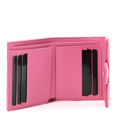 Chanel Caviar Quilted Compact Flap Wallet Pink 5 of 7