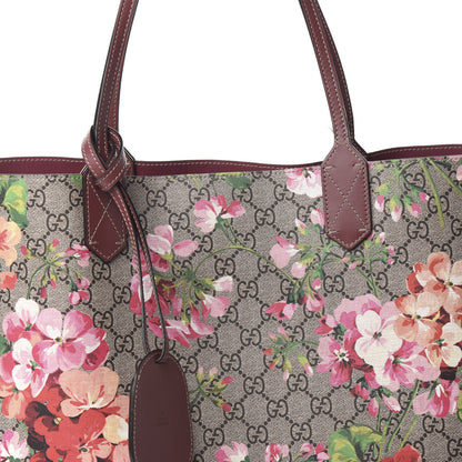 Gucci GG Supreme Monogram Blooms Medium Reversible Tote Beige Multicolor Dry Rose 15 of 19