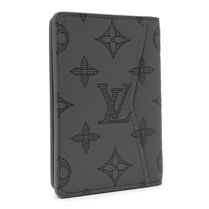 Louis Vuitton Calfskin Monogram Shadow Pocket Organizer Antarctic Grey 3 of 7