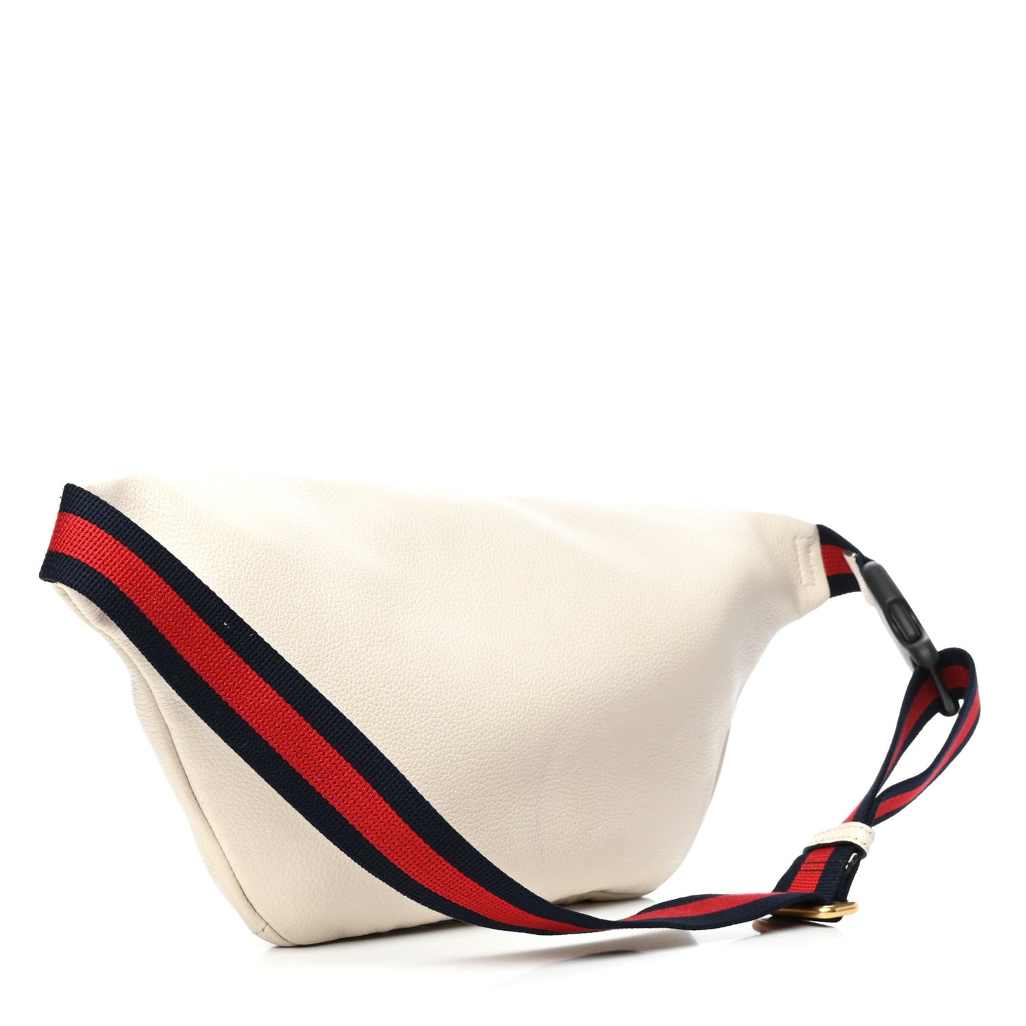 Grained Calfskin Logo Belt Bag White