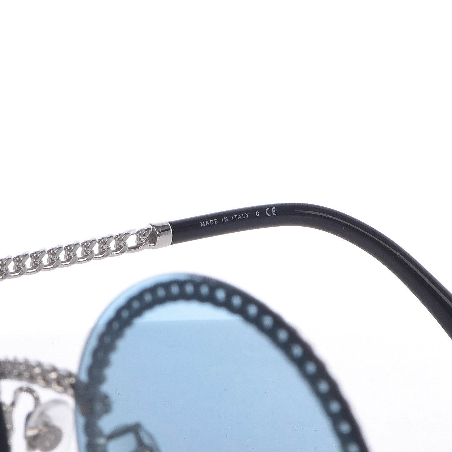 Chanel Chain Round Sunglasses 4245 Blue Silver 6 of 8