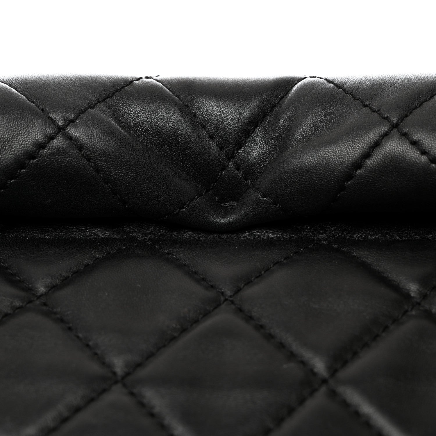 Chanel Lambskin Quilted Jumbo Roll 2.55 Reissue Clutch Black 10 of 11
