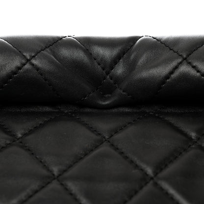 Chanel Lambskin Quilted Jumbo Roll 2.55 Reissue Clutch Black 10 of 11