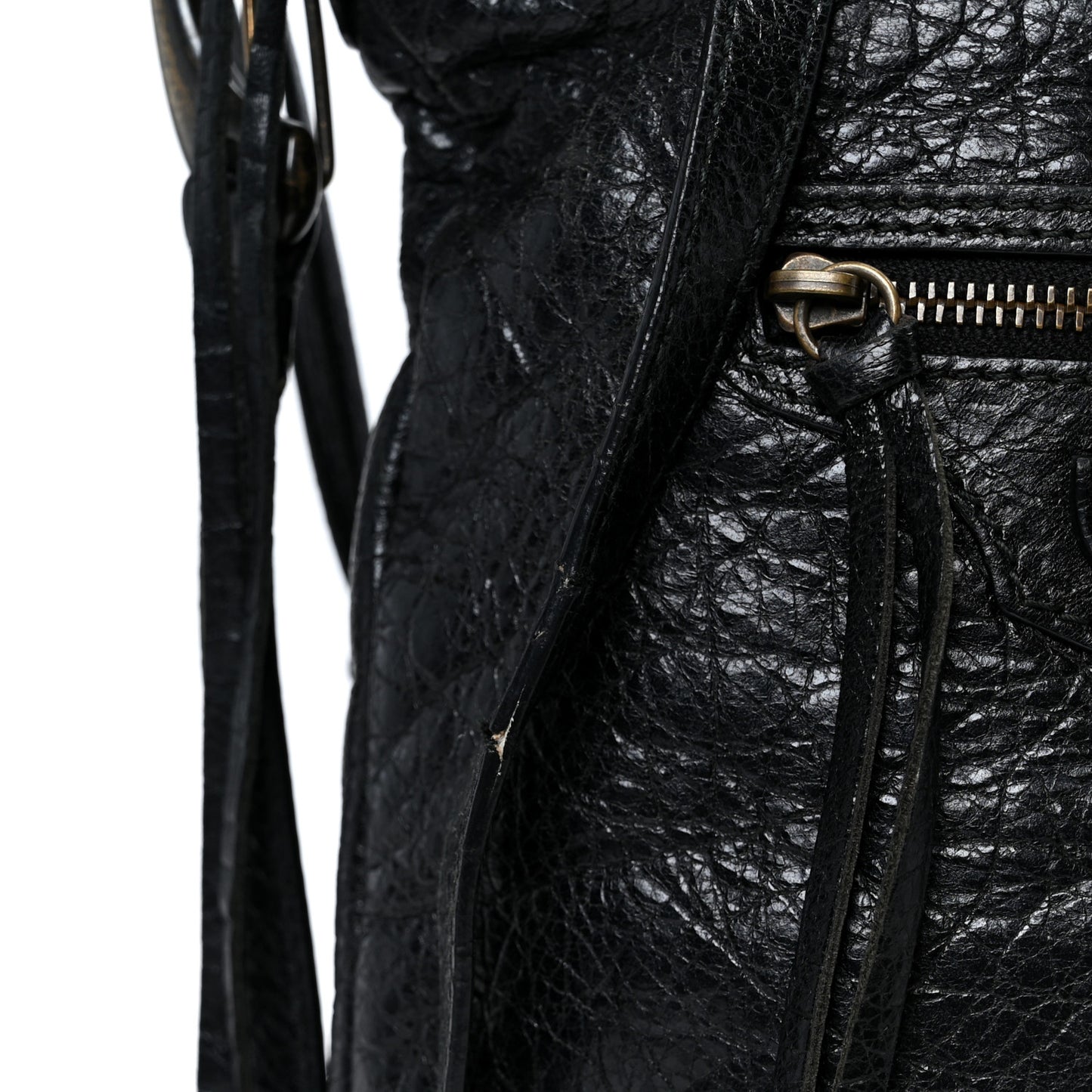 Agneau Classic Hardware Flat Crossbody Black