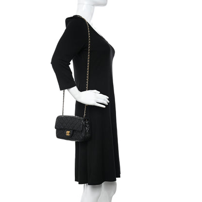 Chanel Lambskin Quilted Mini Rectangular Pearl Crush Flap Black 2 of 10