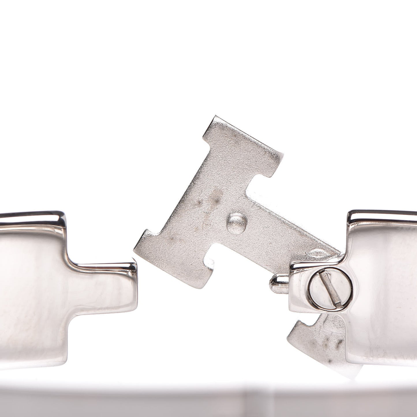 Enamel Narrow Clic Clac H Bracelet PM Rose Nymph White