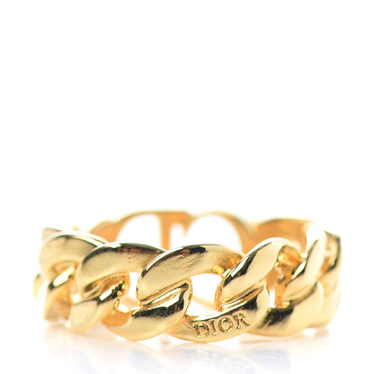 Christian Dior Metal Danseuse Etoile Chain Ring M Gold 4 of 5