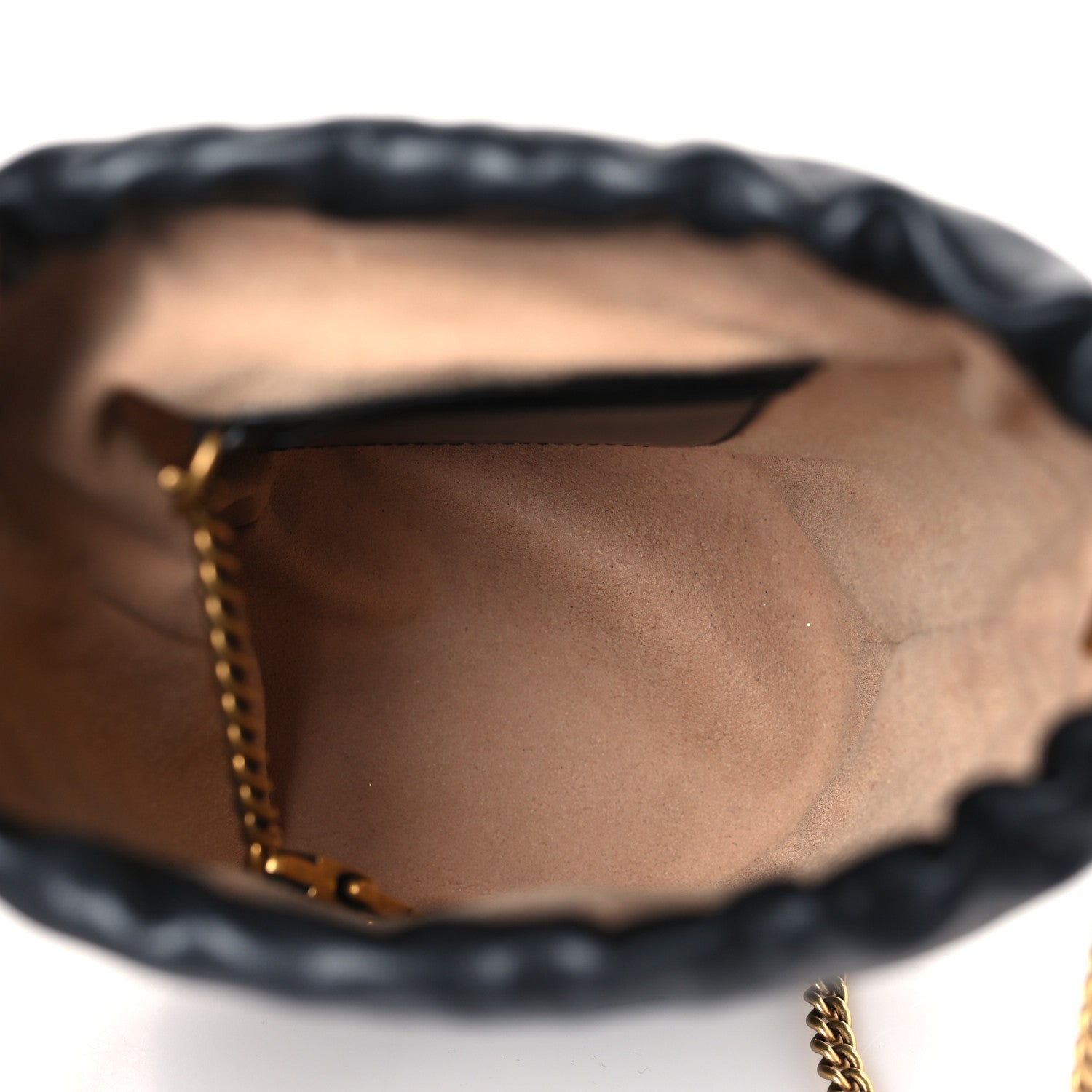 Gucci Calfskin Matelasse Mini GG Marmont 2.0 Bucket Bag Black 5 of 9
