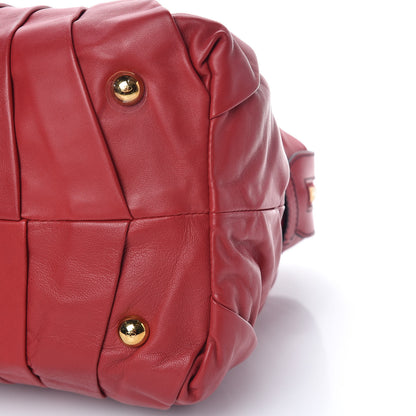 Valentino Garavani Lambskin Pleated Tote Red 8 of 8