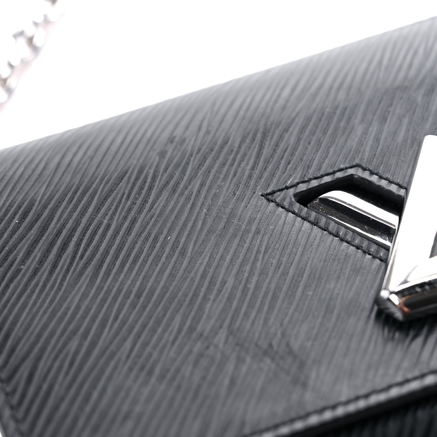 Louis Vuitton Epi Twist Chain Wallet Black 9 of 10