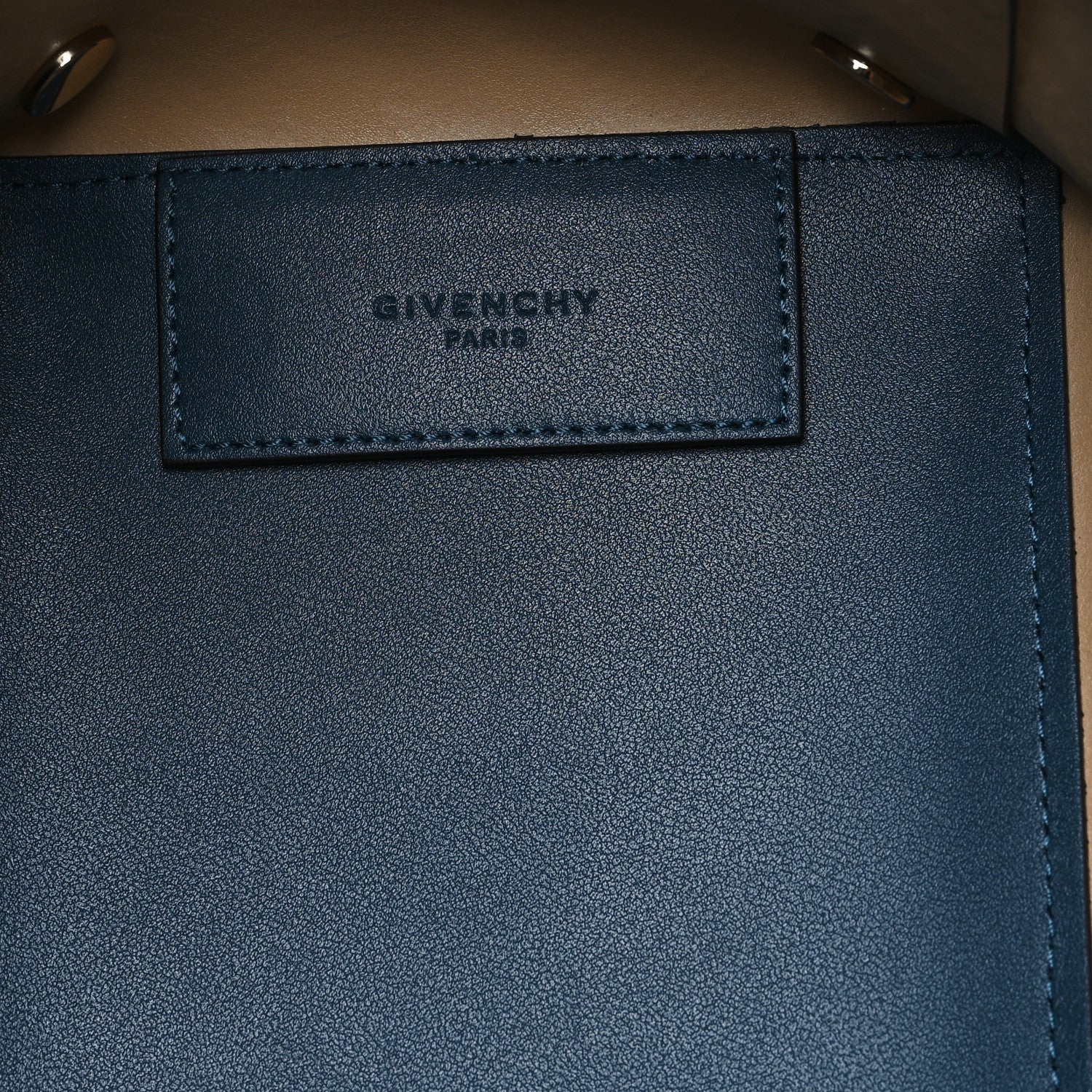 Givenchy Calfskin Chain Embossed Medium Bond Shopper Tote Black 7 of 11