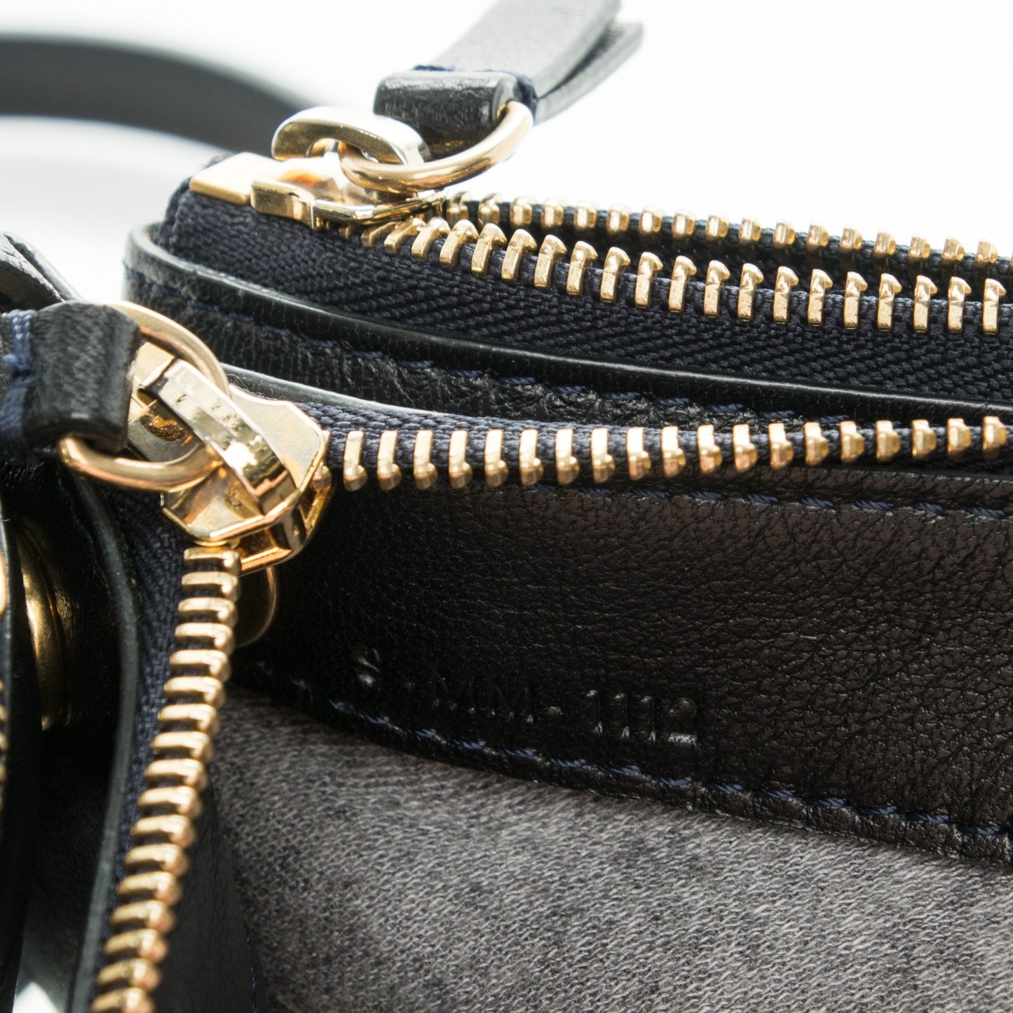 Lambskin Large Trio Crossbody Bag Navy Blue