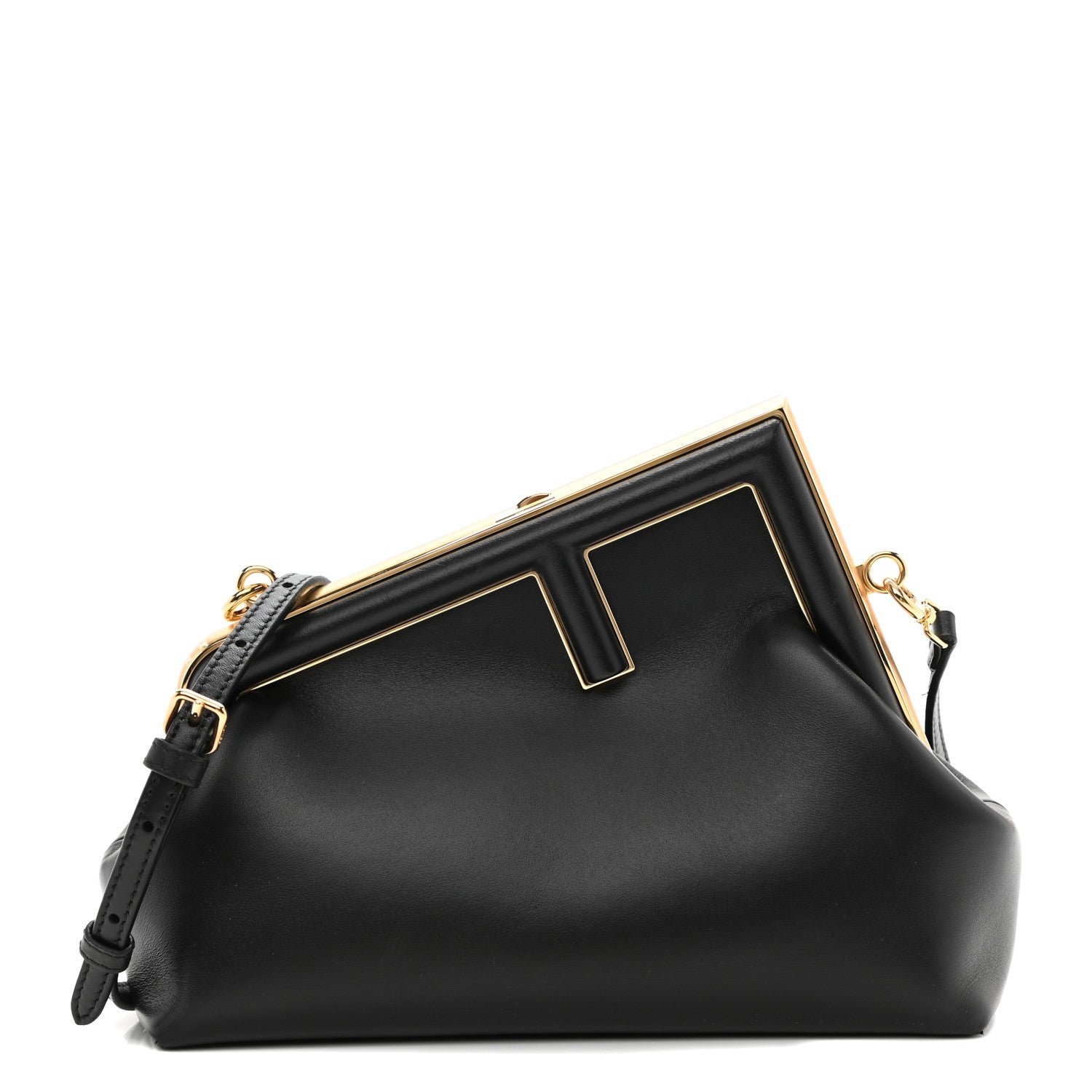 Fendi Shiny Nappa Small Fendi First Black 1 of 8