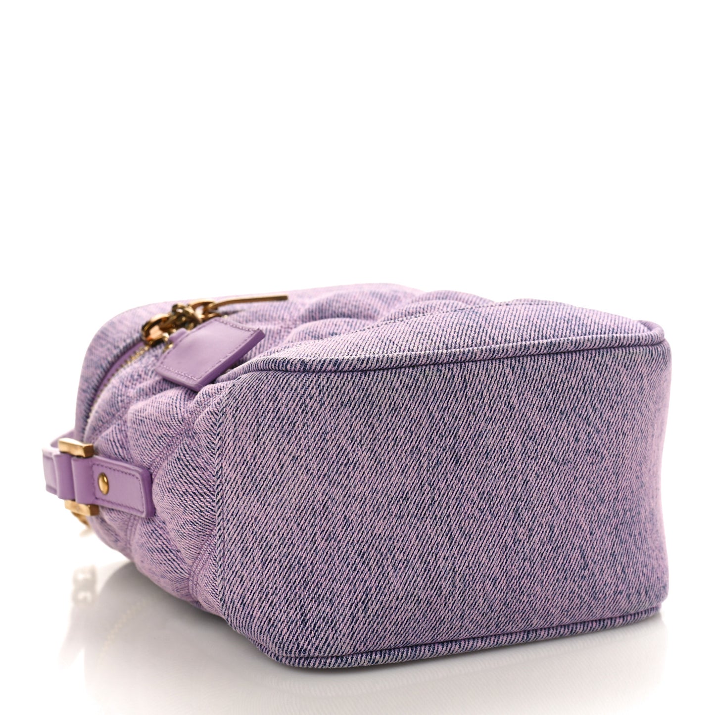 Denim Quilted 80's Vanity Bag Bleached Lilac