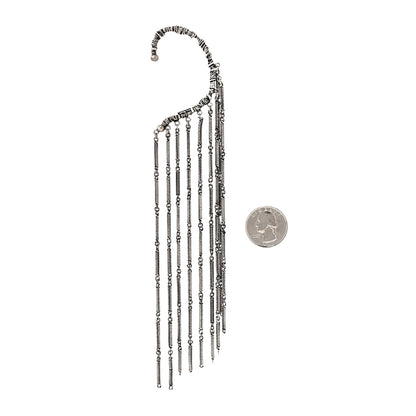 Saint Laurent Metal Chain Single Earring Silver 2 of 3