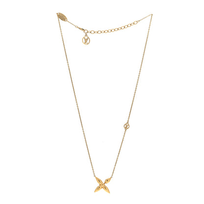 Louis Vuitton Metal Louisette Necklace Gold 3 of 9