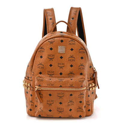 MCM Visetos Small Side Stud Stark Backpack Cognac 1 of 15