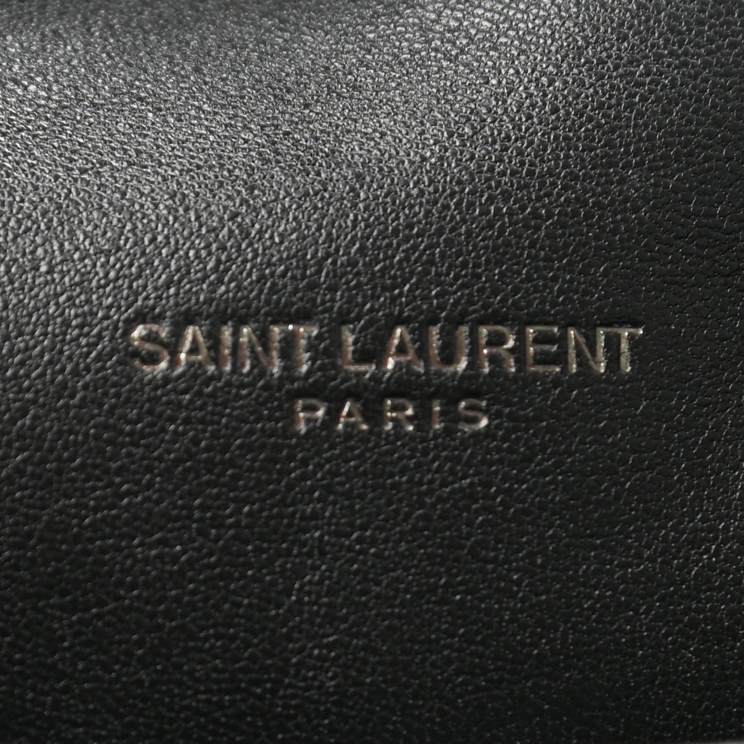 Lambskin Quilted Small Loulou Puffer Monogram Chain Satchel Black