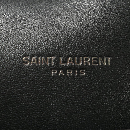 Saint Laurent Lambskin Quilted Small Loulou Puffer Monogram Chain Satchel Black 6 of 9