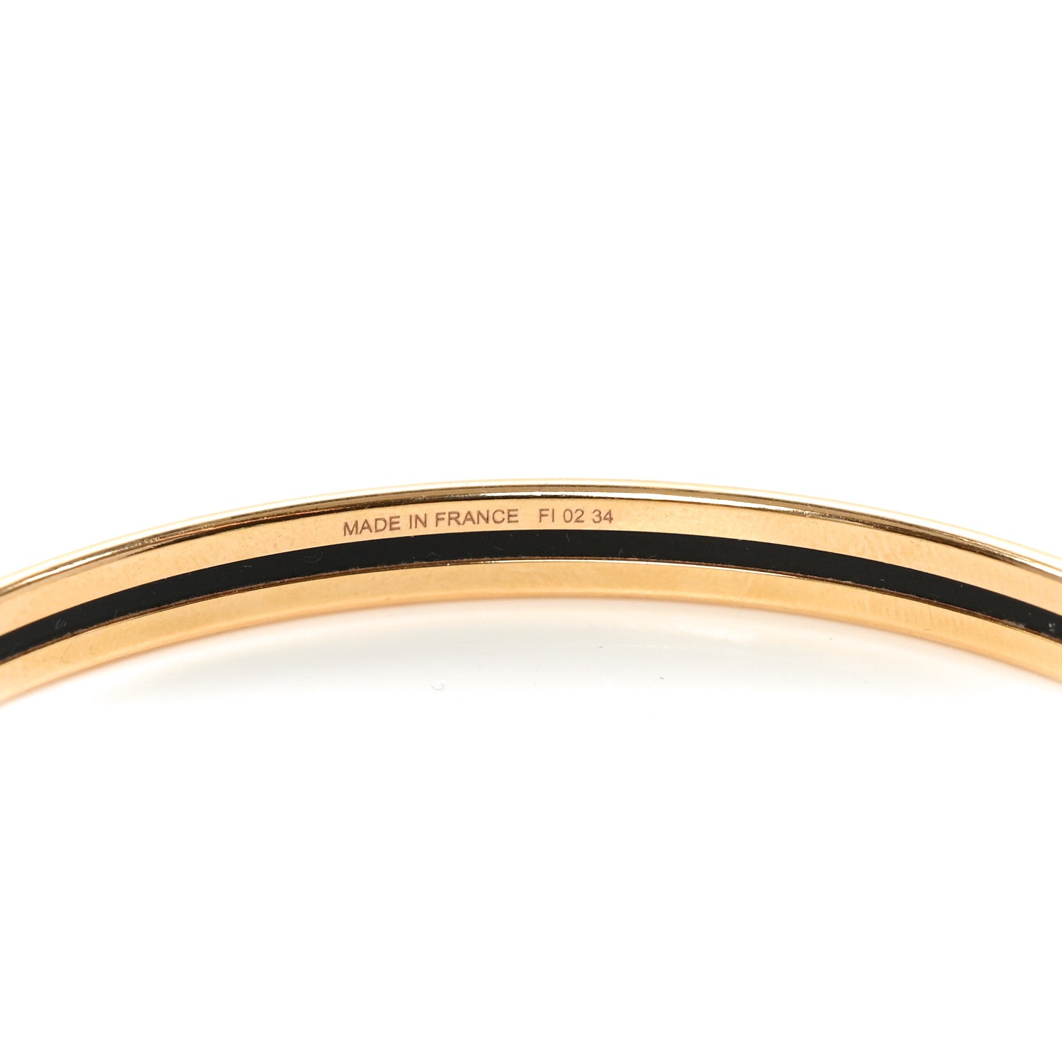 Hermes Enamel Printed Extra Narrow Uni Bracelet 70 Black 5 of 6