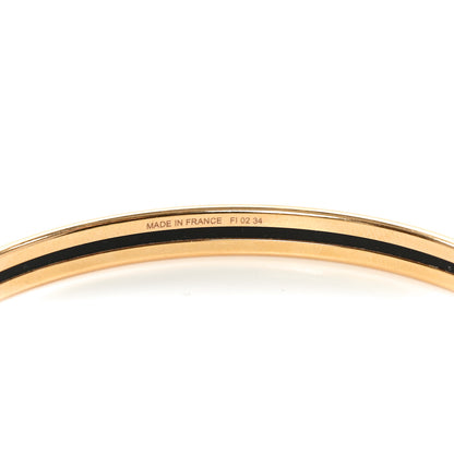 Hermes Enamel Printed Extra Narrow Uni Bracelet 70 Black 5 of 6