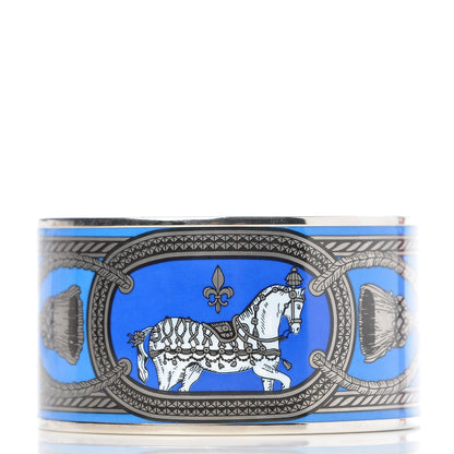 Hermes Printed Enamel Grand Apparat Extra Wide Bracelet 65 1 of 6