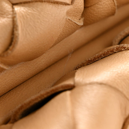 Bottega Veneta Nappa Maxi Intrecciato The Pouch Oversized Clutch Almond 10 of 11