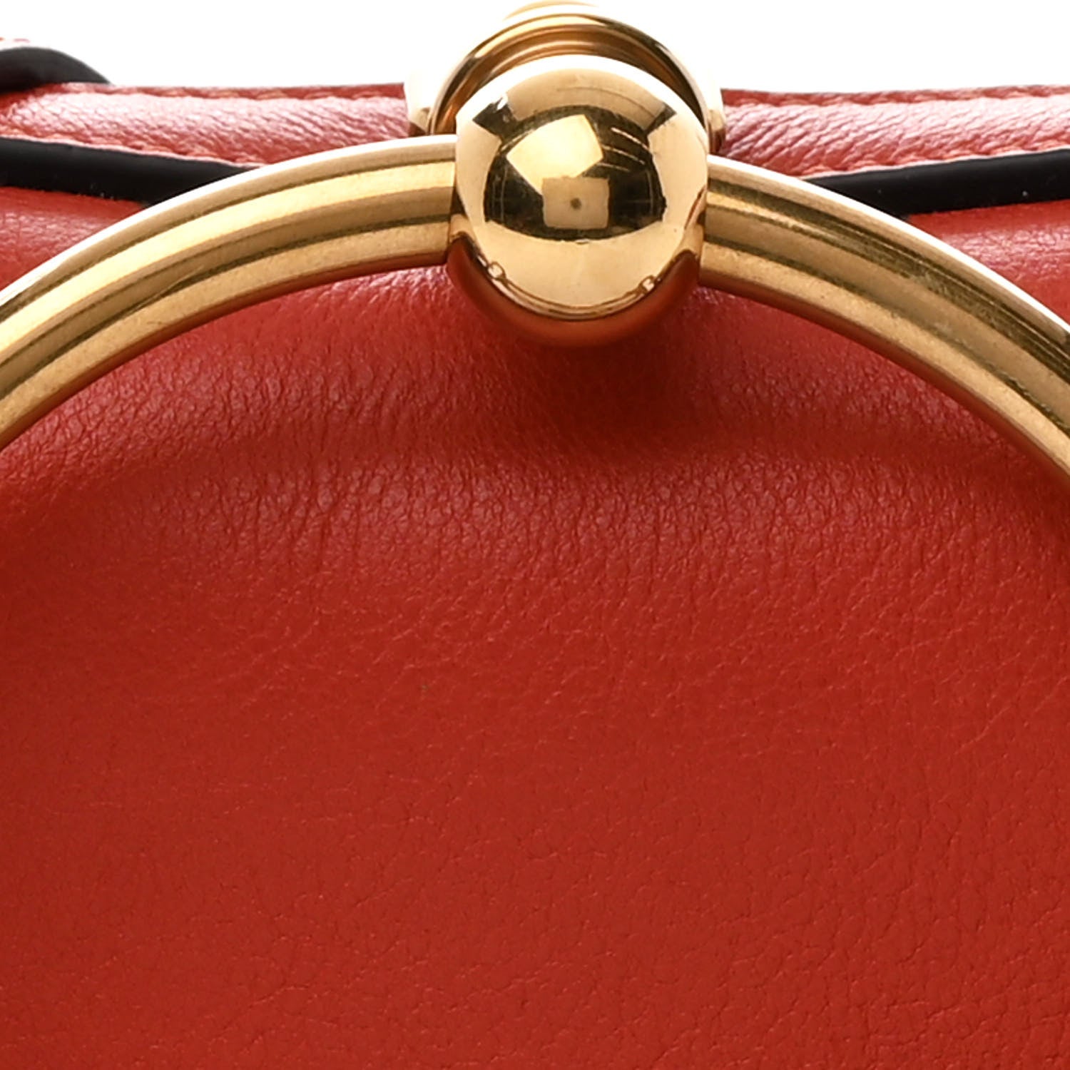 Chloe Calfskin Small Nile Bracelet Minaudiere Bag Earthy Red 9 of 11