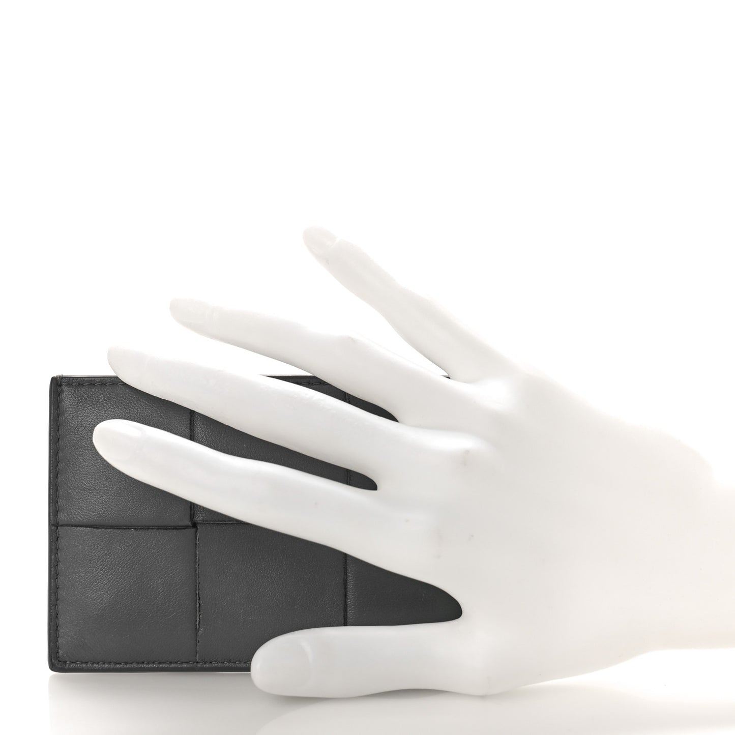 Nappa Intreccio Cassette Credit Card Holder Thunder