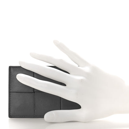 Bottega Veneta Nappa Intreccio Cassette Credit Card Holder Thunder 2 of 7