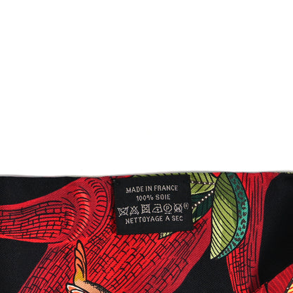 Hermes Silk Tree Of Song Twilly Black Rouge Vert 3 of 4