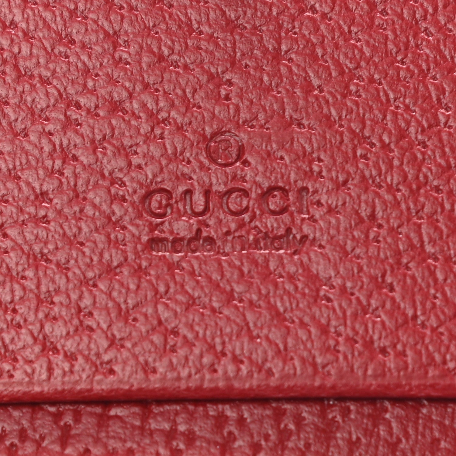 Gucci GG Supreme Monogram Tian Card Case Beige Multicolor Red 4 of 5