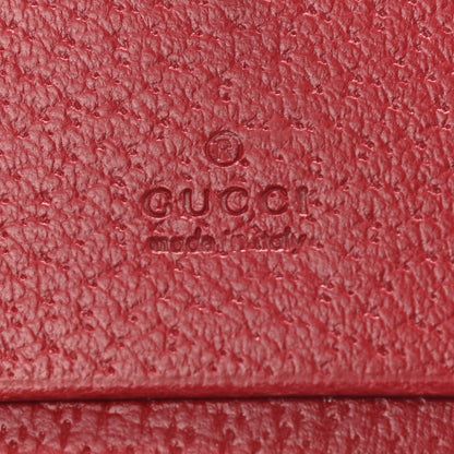 Gucci GG Supreme Monogram Tian Card Case Beige Multicolor Red 4 of 5