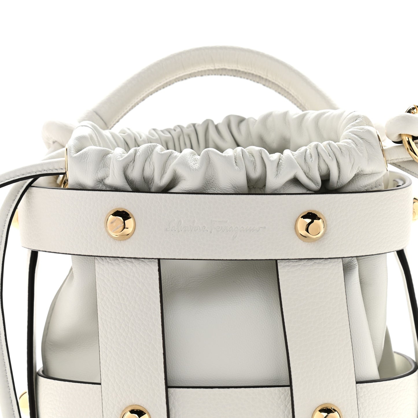 Calfskin Cage Bag White